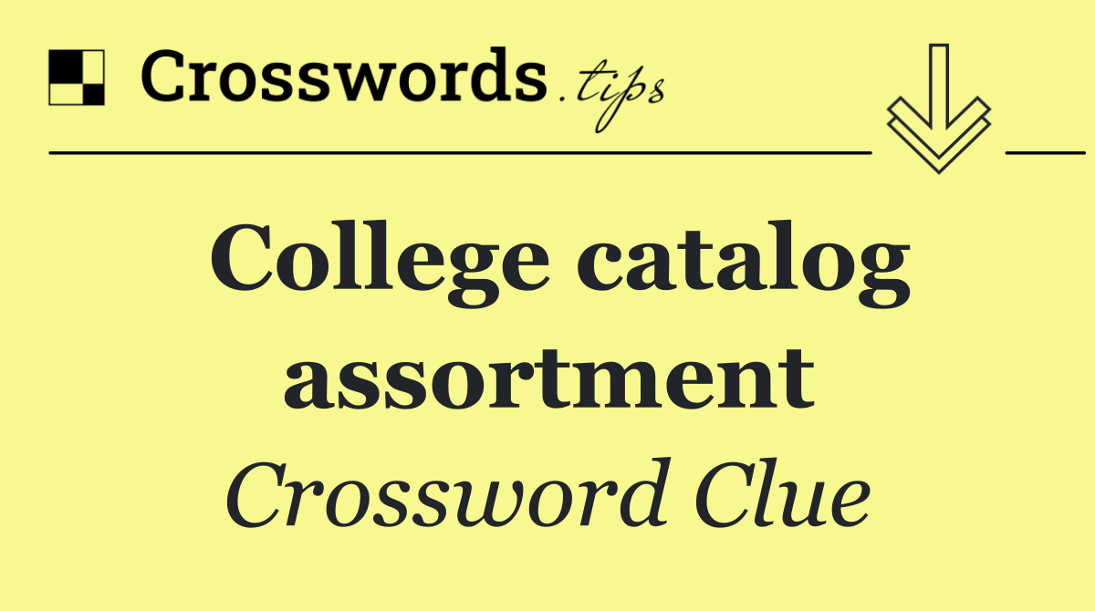 College catalog assortment