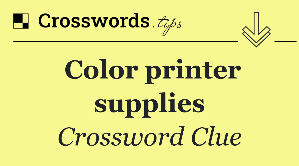 Color printer supplies