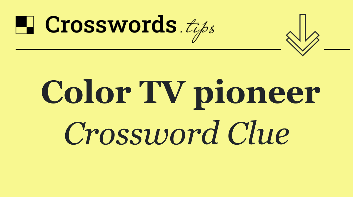 Color TV pioneer