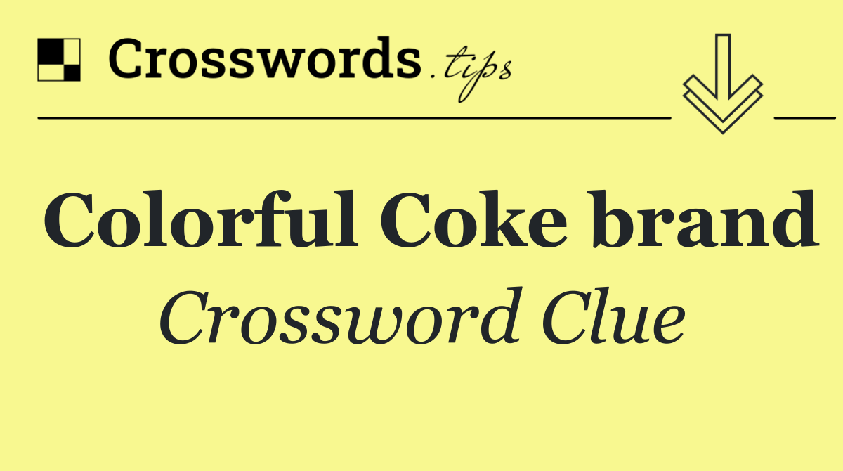Colorful Coke brand