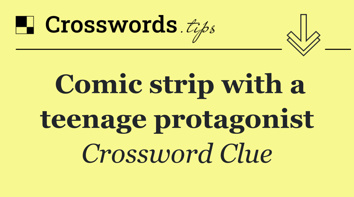 Comic strip with a teenage protagonist