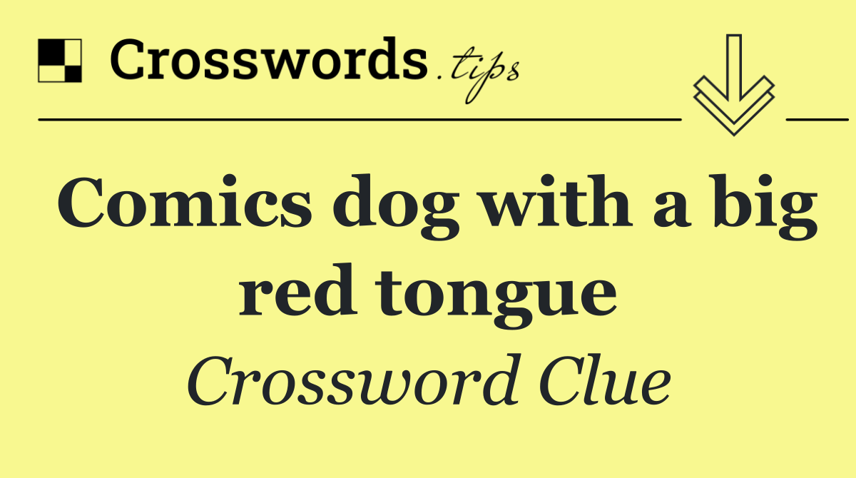 Comics dog with a big red tongue