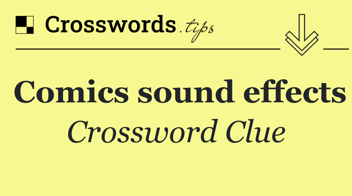 Comics sound effects