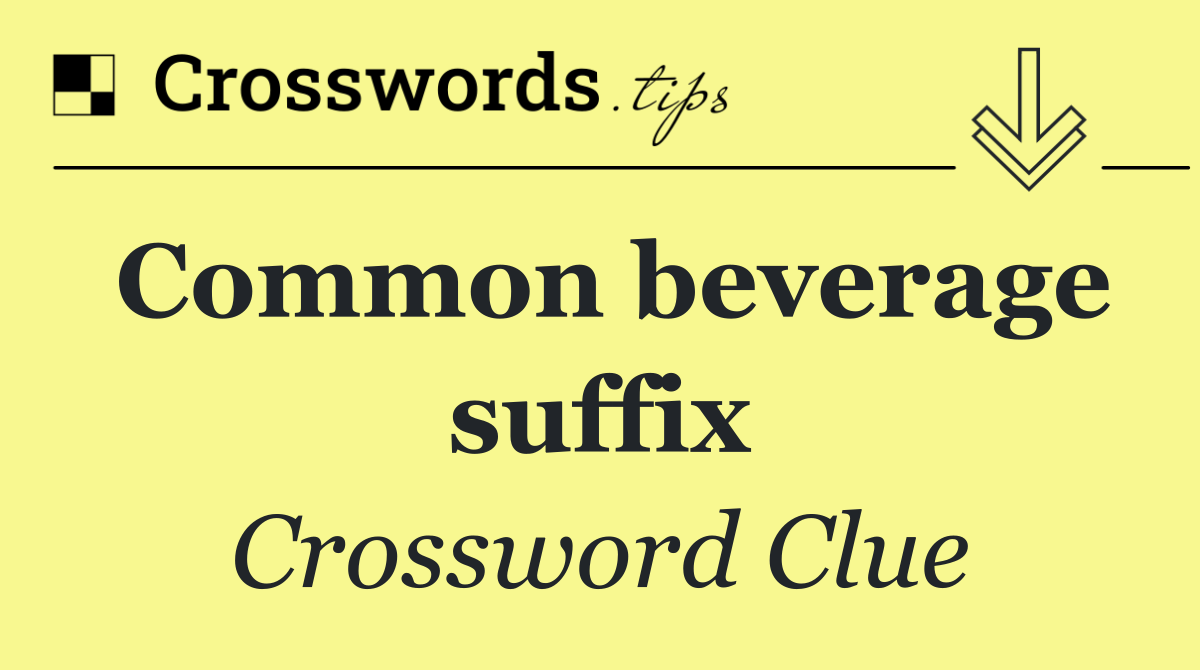 Common beverage suffix