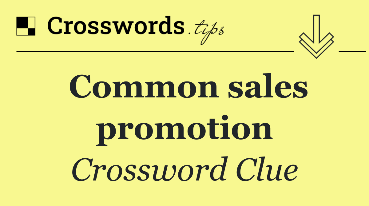 Common sales promotion