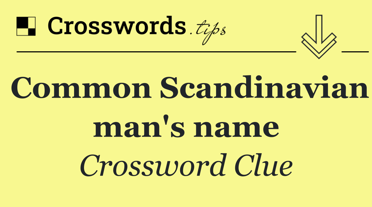 Common Scandinavian man's name