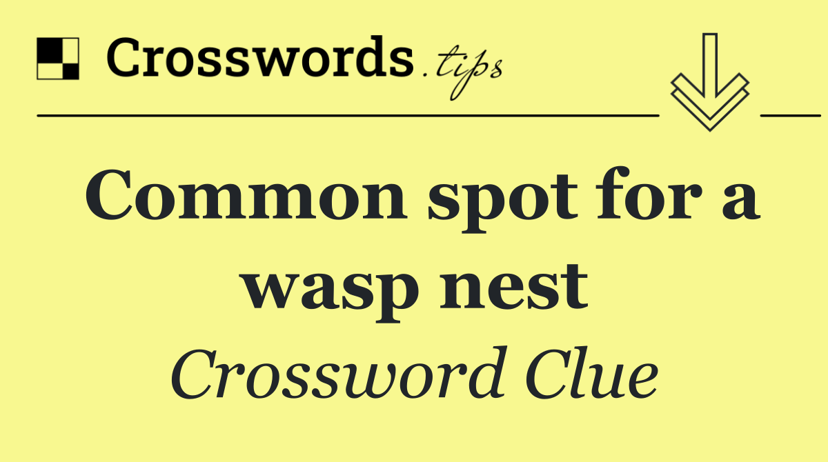 Common spot for a wasp nest