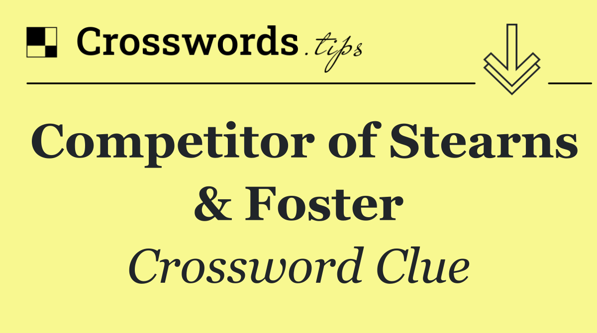 Competitor of Stearns & Foster