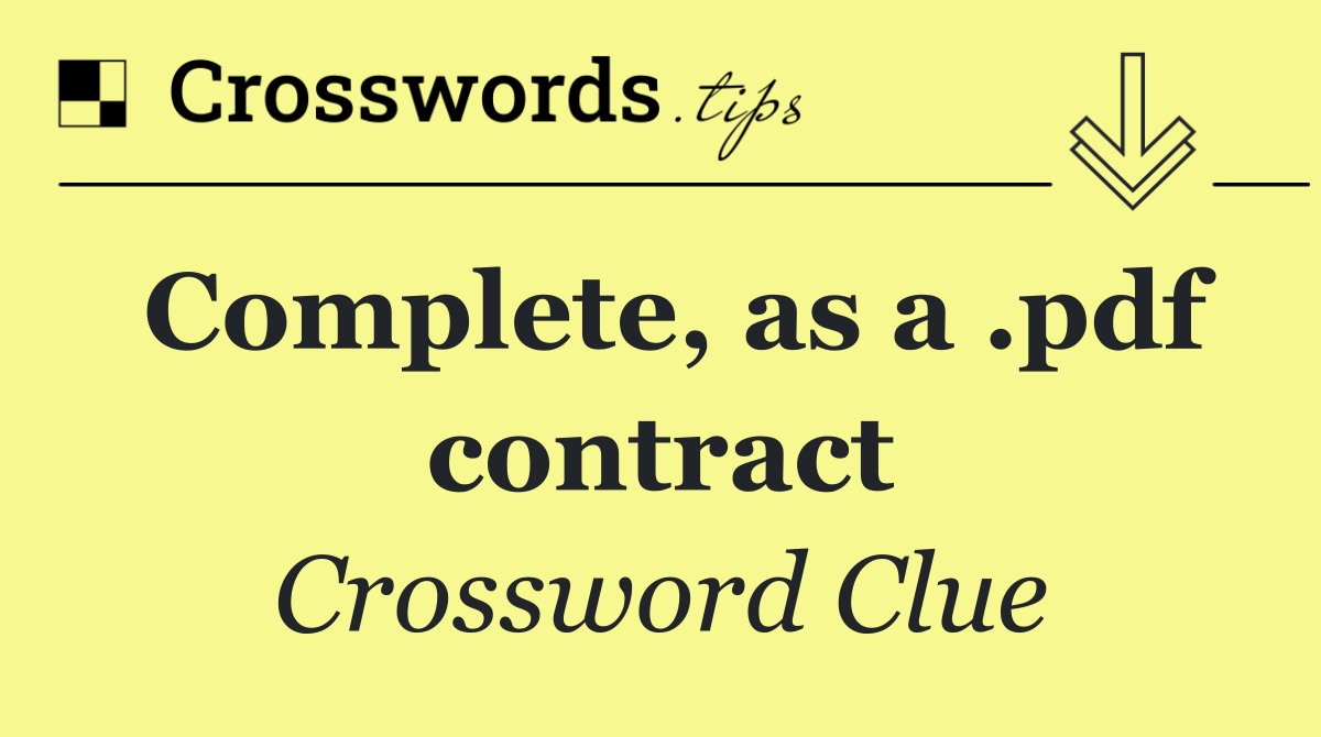 Complete, as a .pdf contract