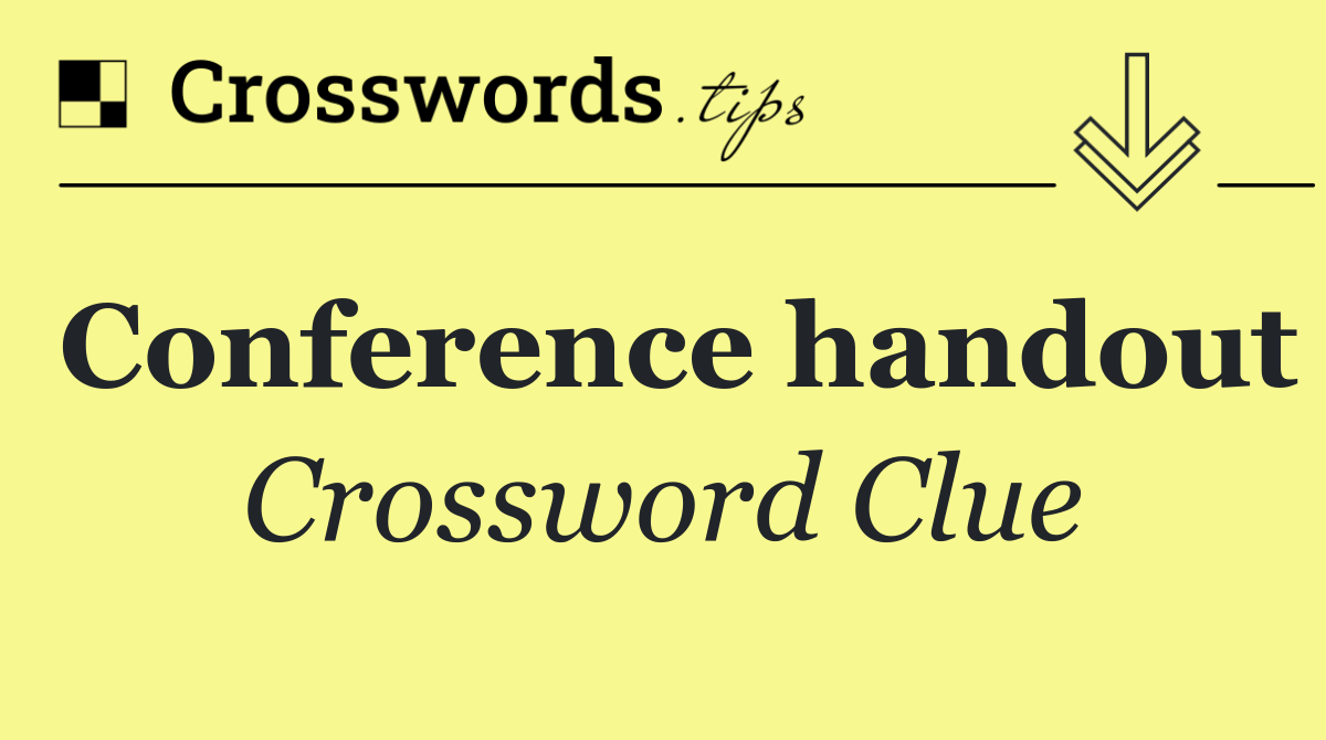 Conference handout