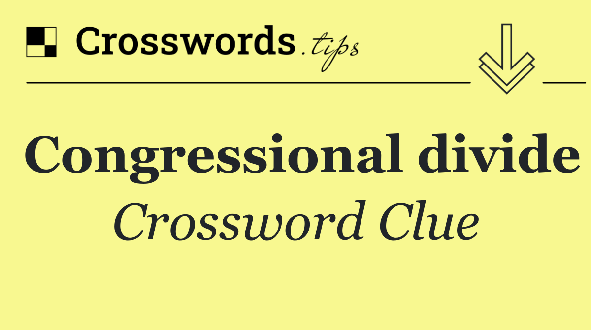 Congressional divide