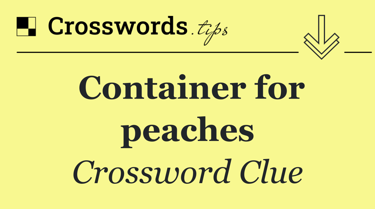 Container for peaches