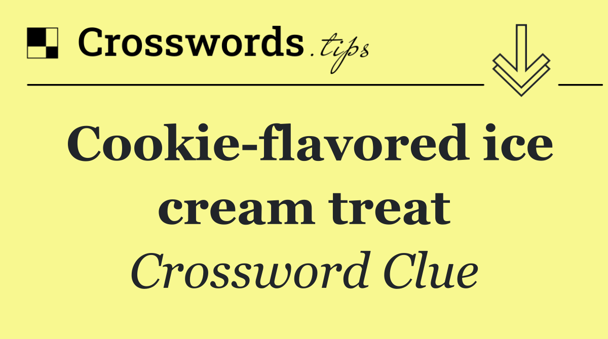 Cookie flavored ice cream treat