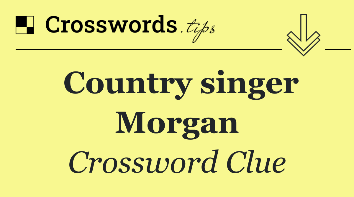 Country singer Morgan