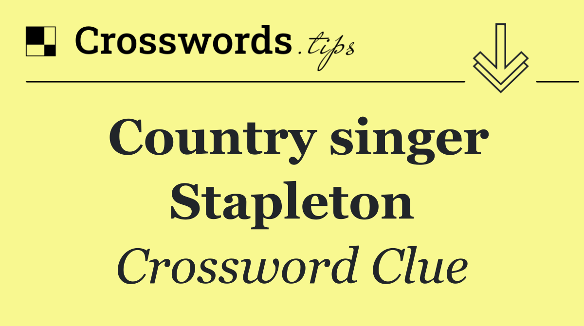 Country singer Stapleton