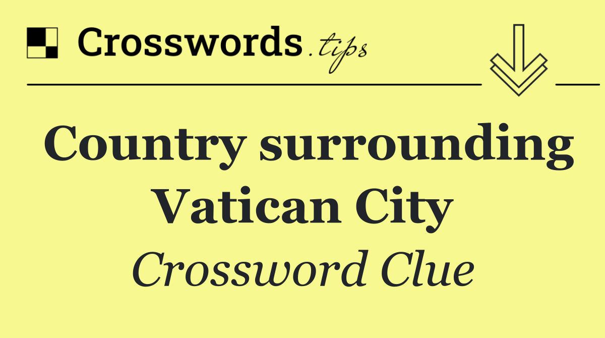 Country surrounding Vatican City