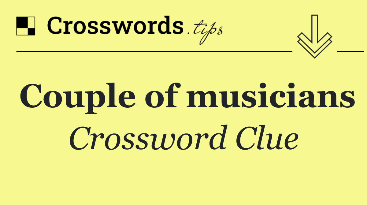 Couple of musicians