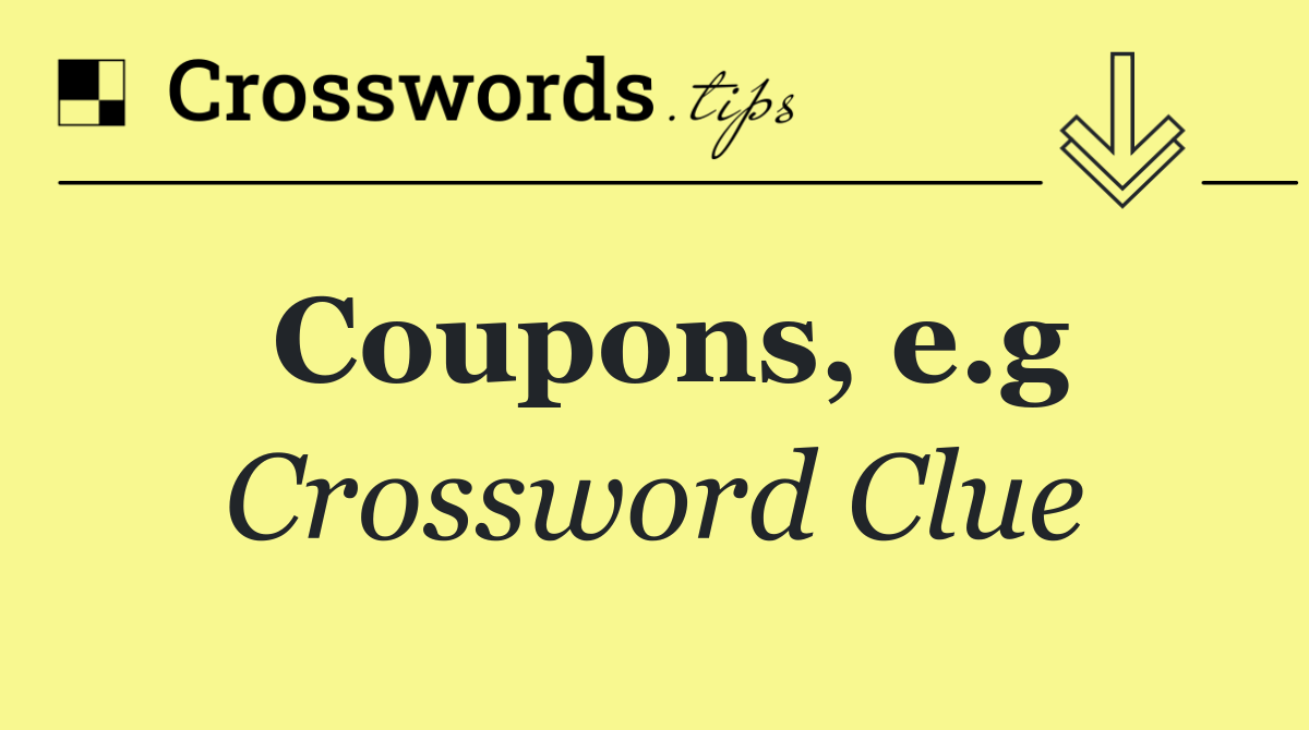 Coupons, e.g