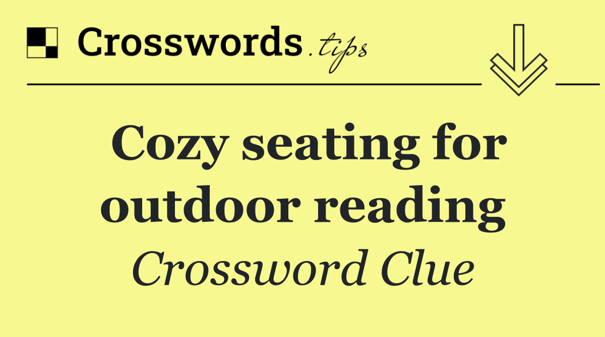 Cozy seating for outdoor reading