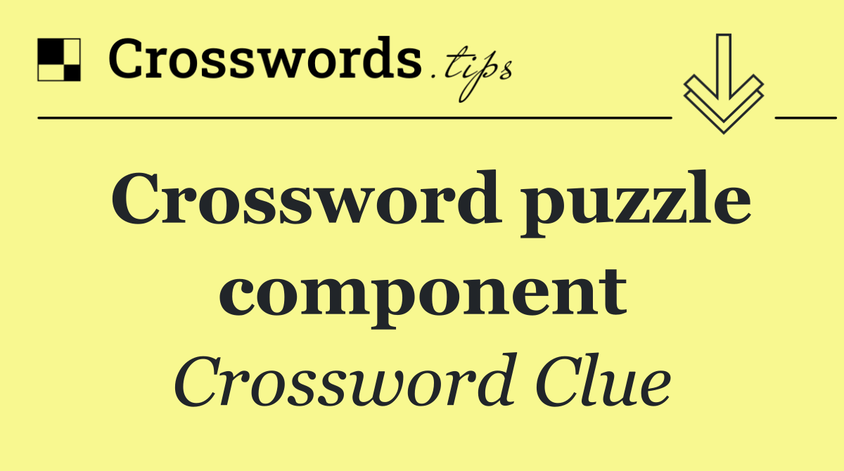 Crossword puzzle component