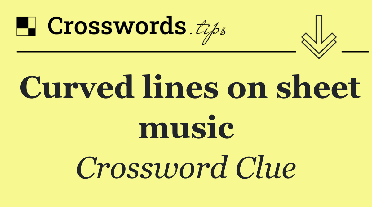 Curved lines on sheet music