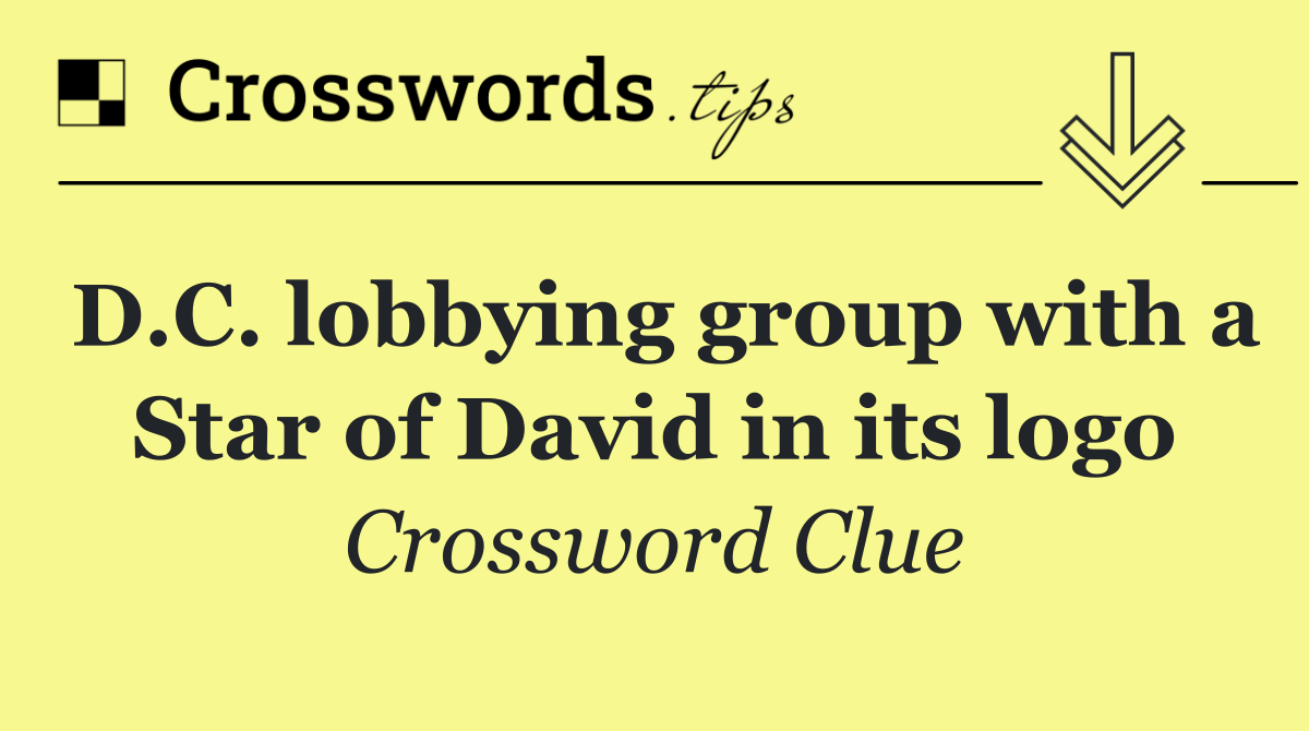 D.C. lobbying group with a Star of David in its logo