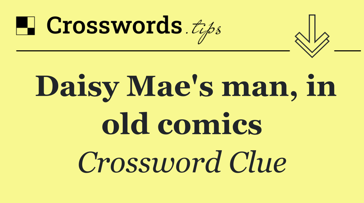 Daisy Mae's man, in old comics