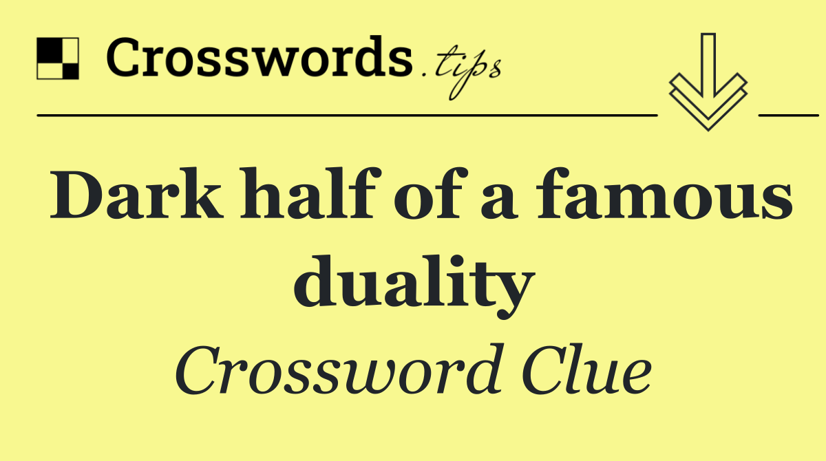 Dark half of a famous duality