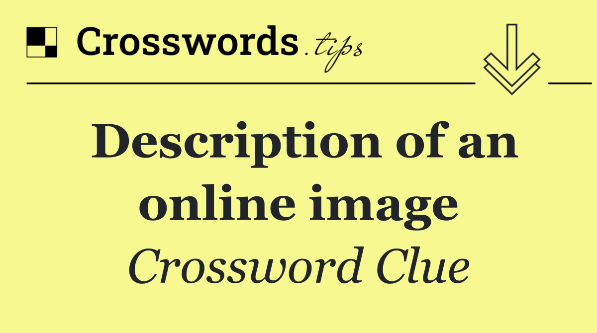 Description of an online image