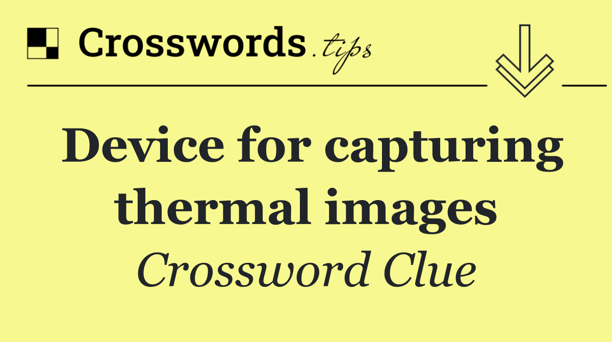 Device for capturing thermal images
