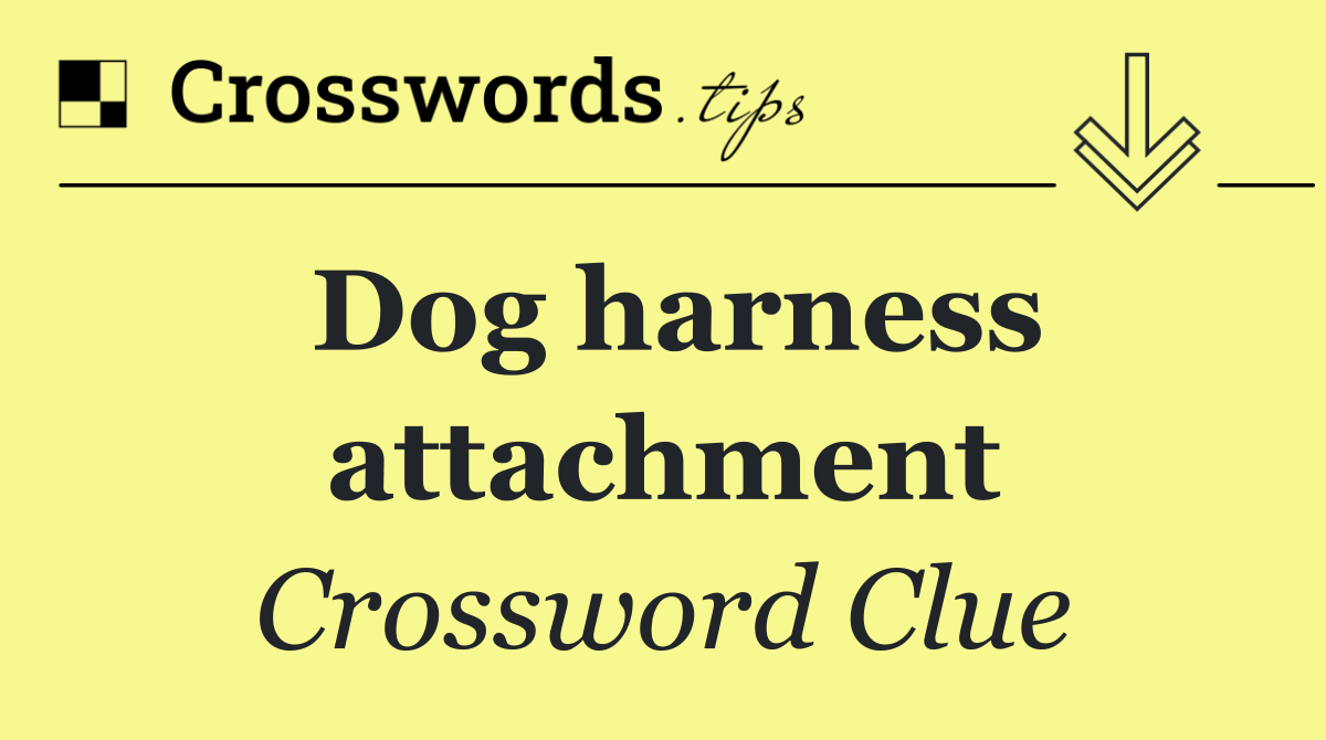 Dog harness attachment