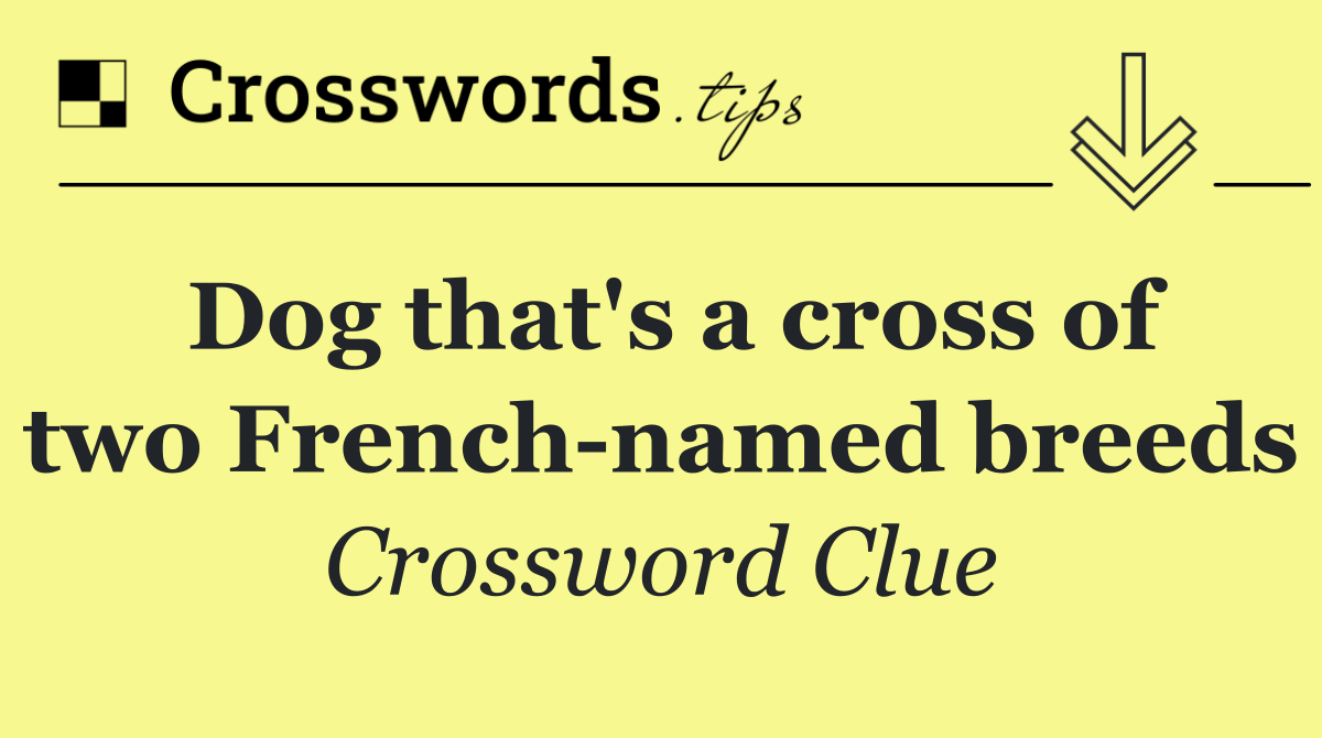 Dog that's a cross of two French named breeds