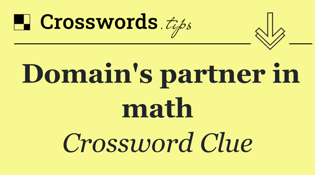 Domain's partner in math