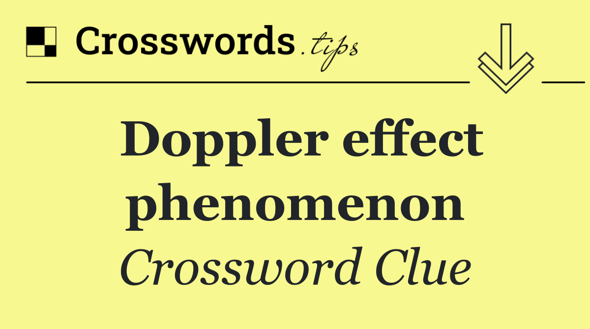 Doppler effect phenomenon