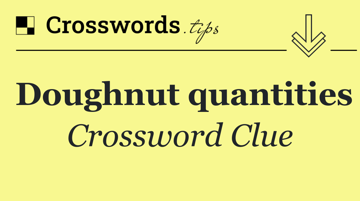 Doughnut quantities