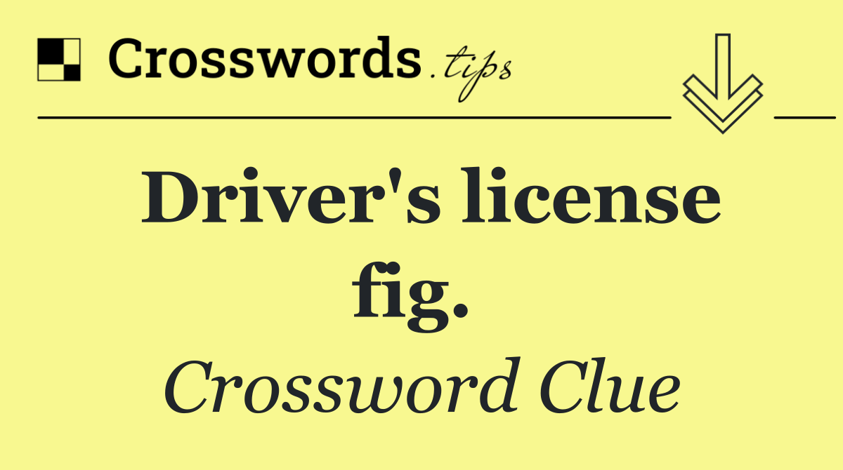 Driver's license fig. 