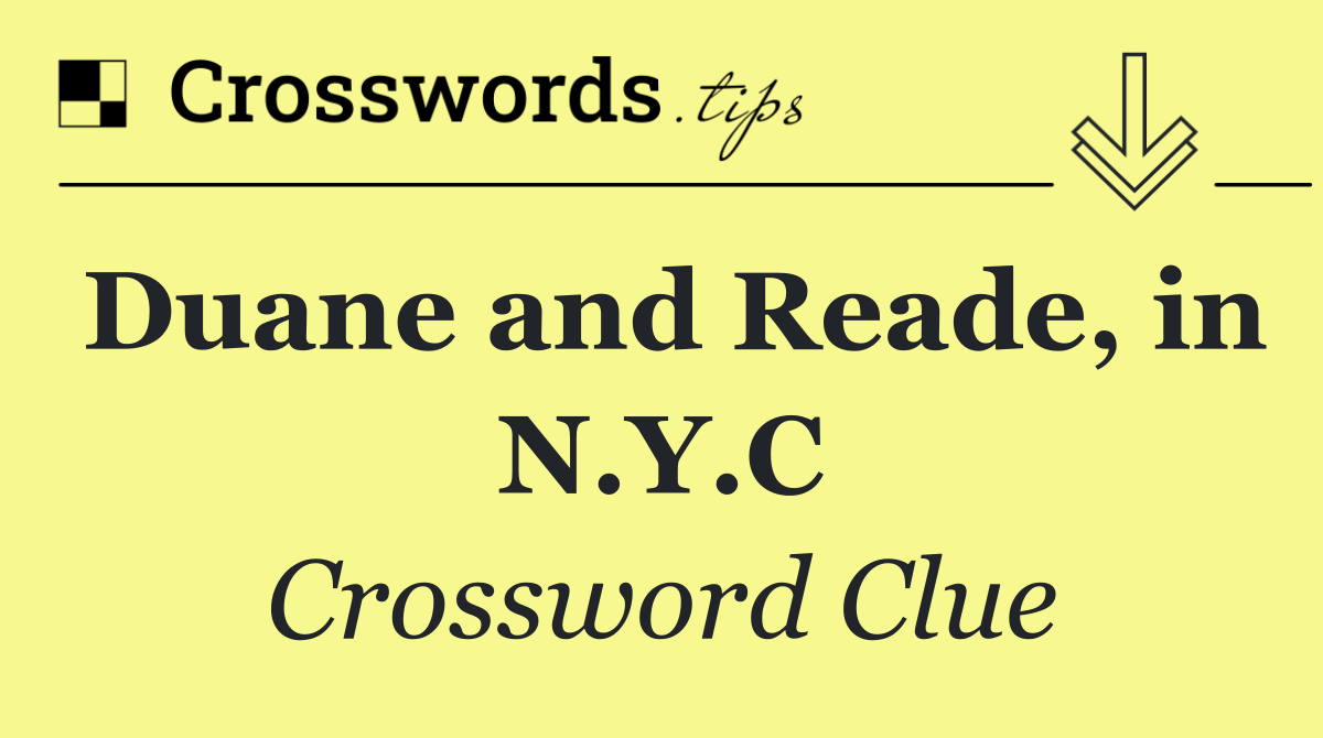 Duane and Reade, in N.Y.C