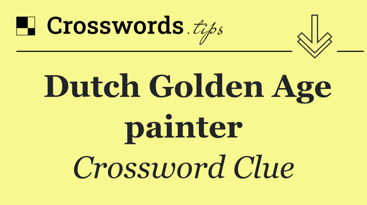 Dutch Golden Age painter