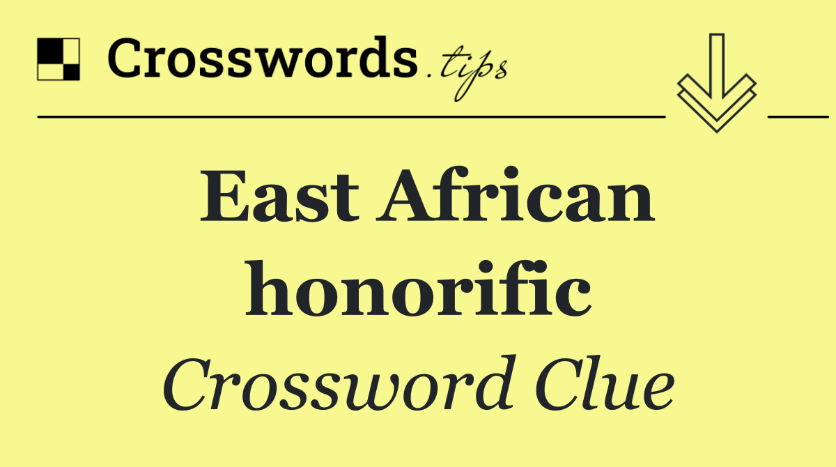 East African honorific