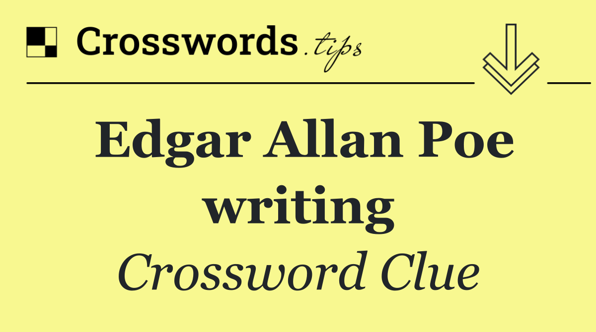 Edgar Allan Poe writing