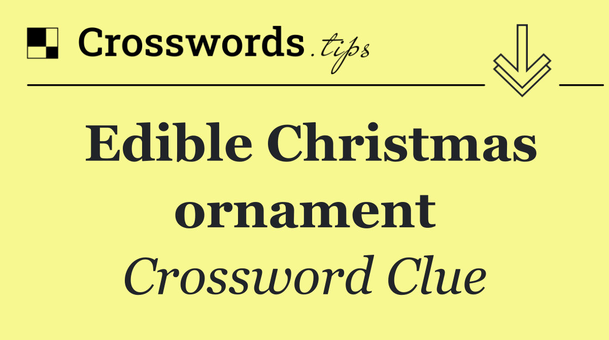 Edible Christmas ornament