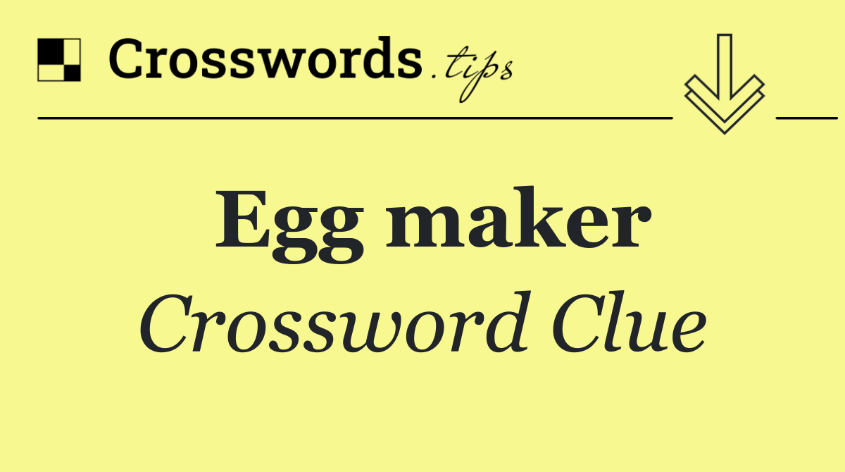 Egg maker