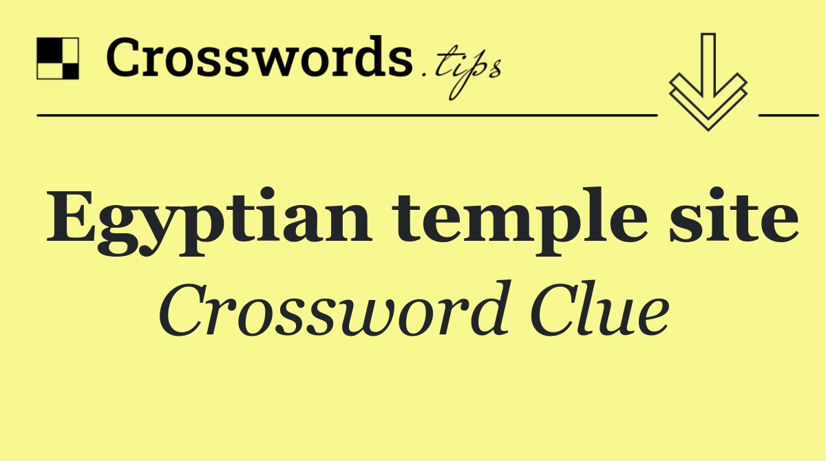Egyptian temple site