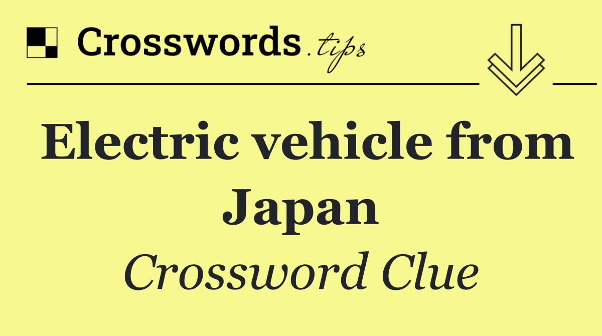 Electric vehicle from Japan
