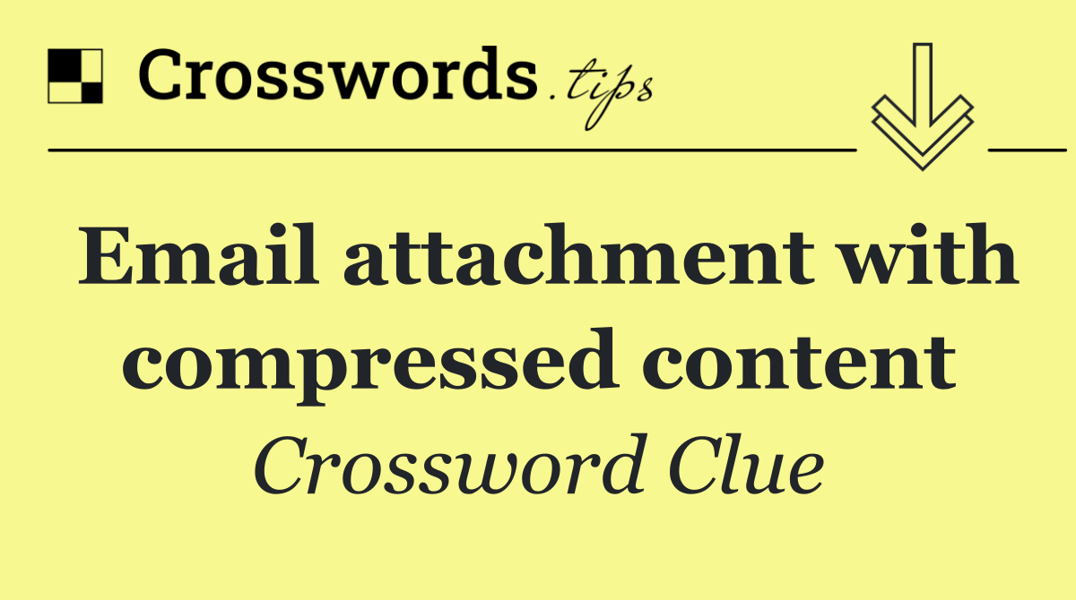 Email attachment with compressed content