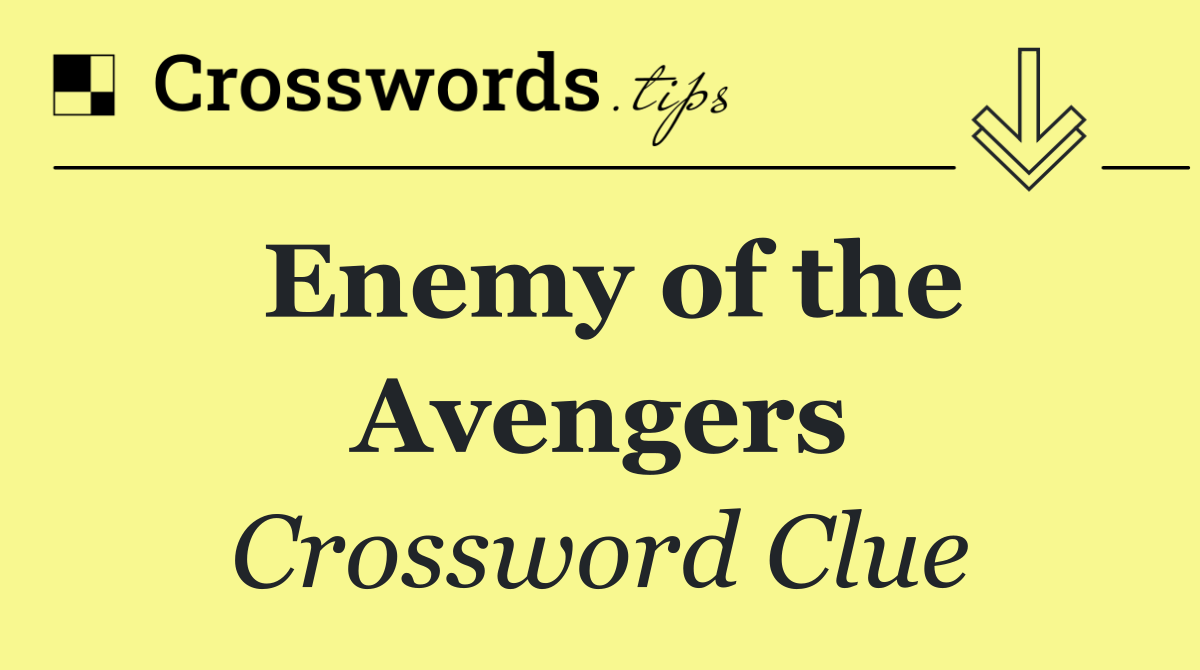 Enemy of the Avengers