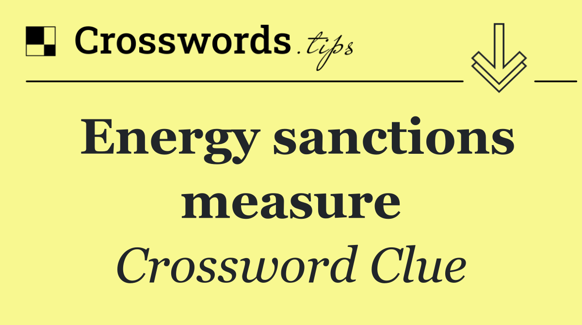 Energy sanctions measure