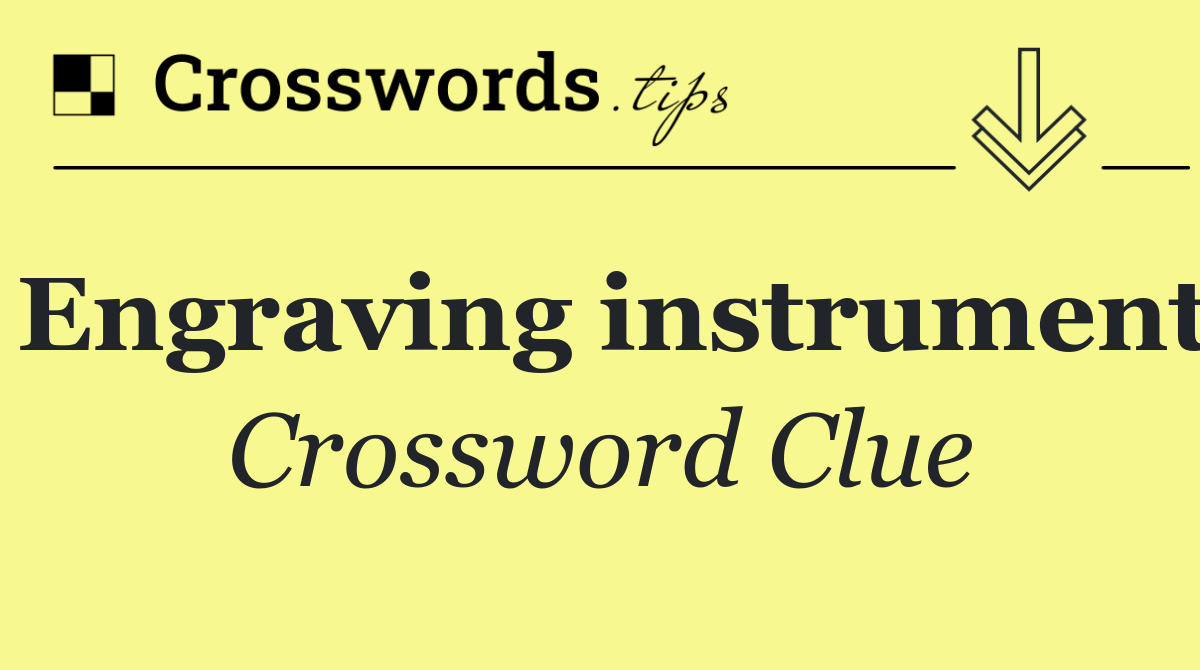 Engraving instrument