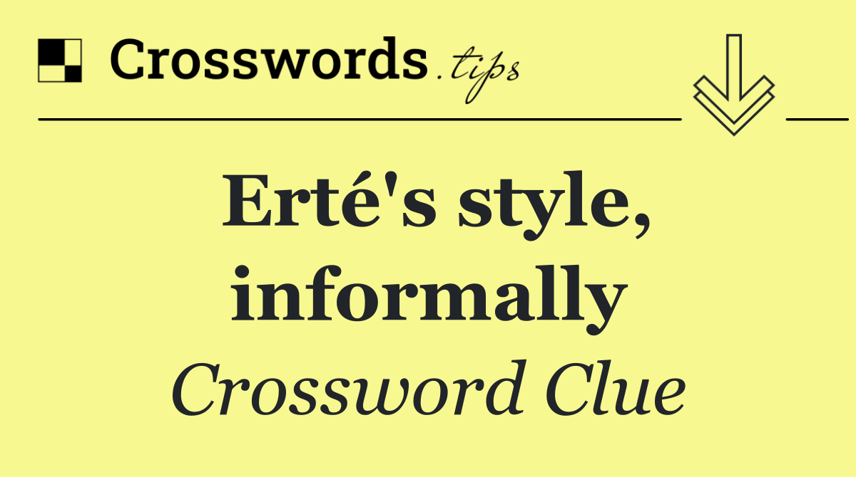 Erté's style, informally