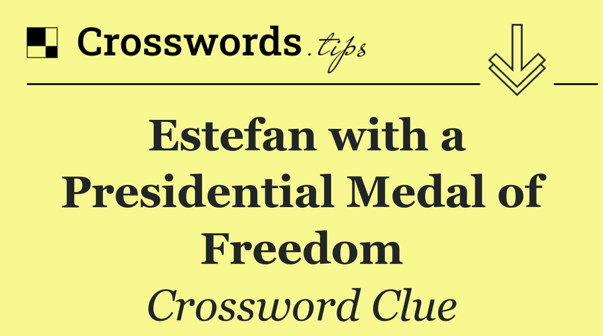 Estefan with a Presidential Medal of Freedom